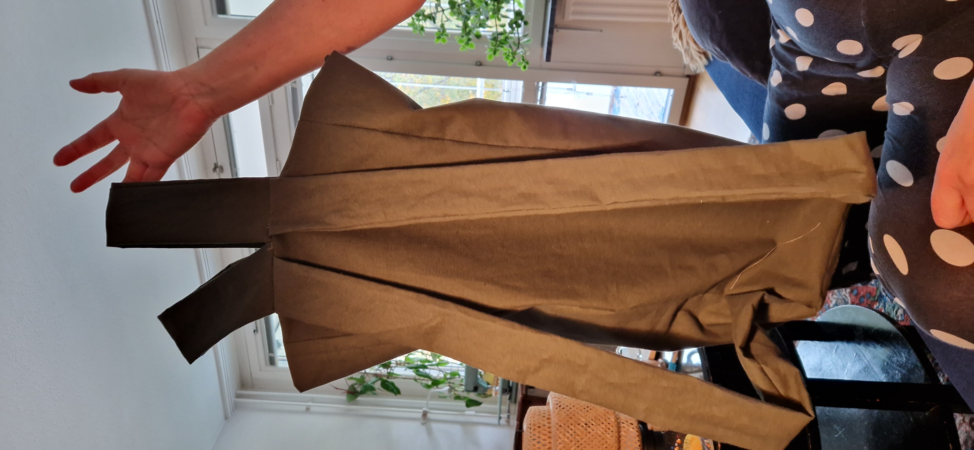 Straps sewn on