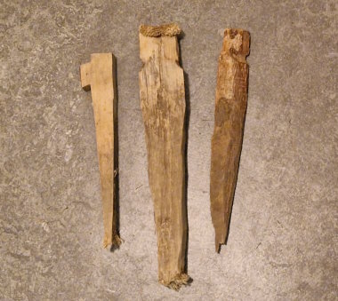 Wooden pegs