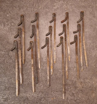 Bunch of sturdy tent pegs